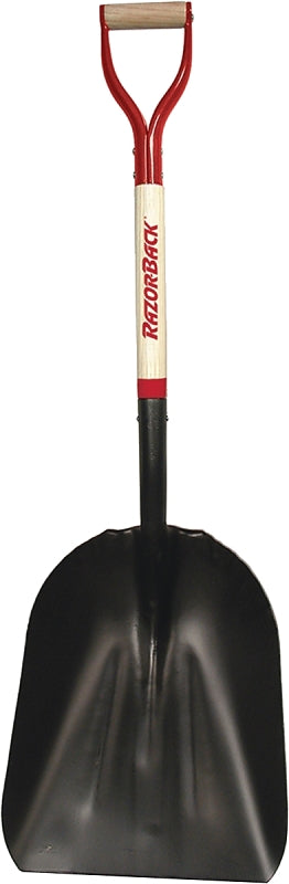 RAZOR-BACK Razor-Back 53121 Scoop Shovel, 14-1/4 in W Blade, 19 in L Blade, Steel Blade, Hardwood Handle, D-Shaped Handle