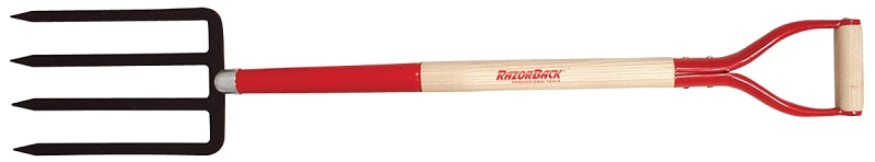 RAZOR-BACK Razor-Back 72103/SALD Spading Fork, 7 in W Tine, 11 in L Tines, Diamond Shaped Tine, 4-Tine, Steel Tine, 30 in L Handle