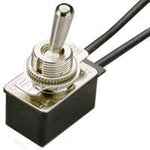 GB Gardner Bender GSW-18 Toggle Switch, 125/250 VAC, SPST, Lead Wire Terminal, Steel Housing Material, Silver
