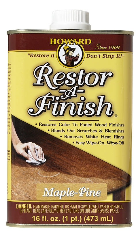 HOWARD Howard RF2016 Wood Restorer, Maple Pine, Liquid, 16 oz Can PAINT HOWARD