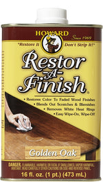 HOWARD Howard RF3016 Wood Restorer, Golden Oak, Liquid, 16 oz Can PAINT HOWARD
