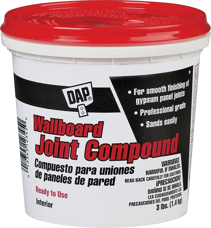DAP DAP 10100 Joint Compound, Paste, Off-White, 3 lb BUILDING MATERIALS DAP