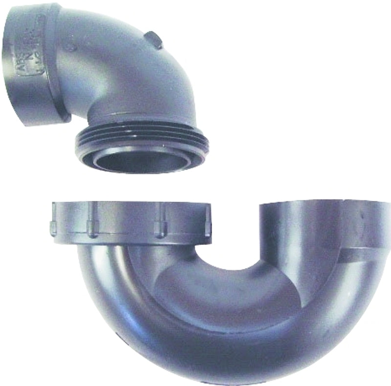 US HARDWARE US Hardware P-098C Bathtub Trap, ABS, Black, 1-1/2 x 1-1/2 in ID AUTOMOTIVE US HARDWARE