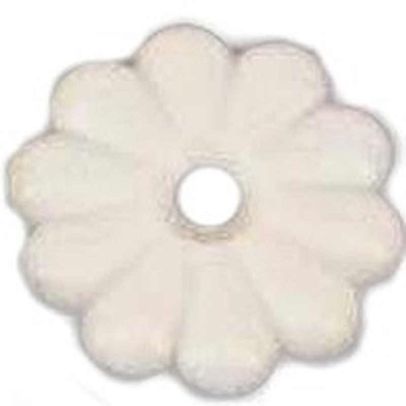 US HARDWARE US Hardware D-138D Rosette Button, 1-1/8 in, Plastic, 100 BAG, White