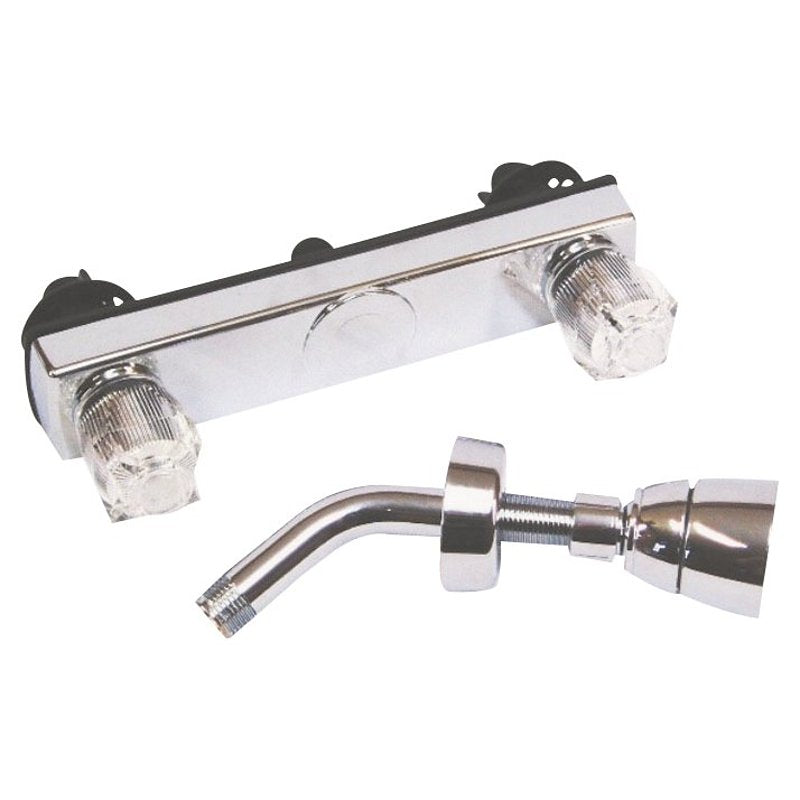 US HARDWARE US Hardware P-008PN Shower Faucet, Plastic, Chrome Plated, 2-Handle AUTOMOTIVE US HARDWARE