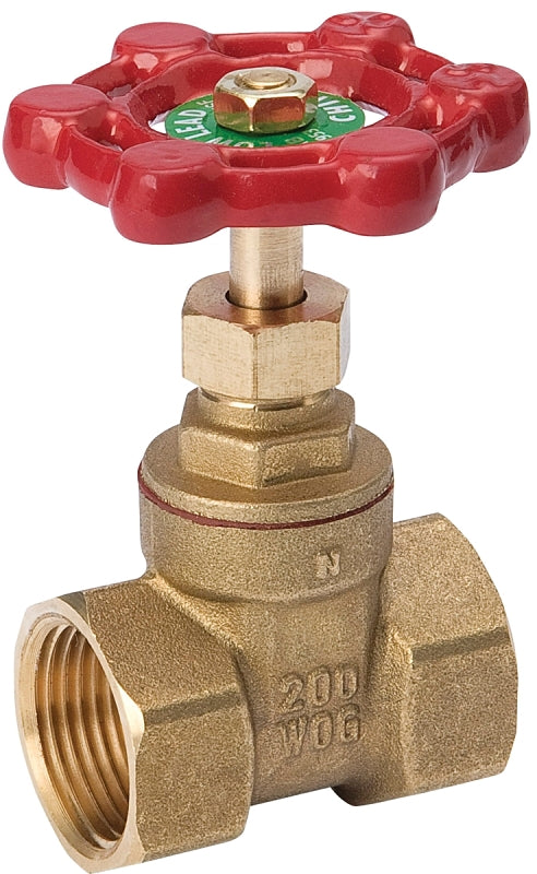 B & K INDUSTRIES B & K ProLine Series 100-407NL Gate Valve, 1-1/2 in Connection, FPT, 200/125 psi Pressure, Brass Body PLUMBING, HEATING & VENTILATION B & K INDUSTRIES