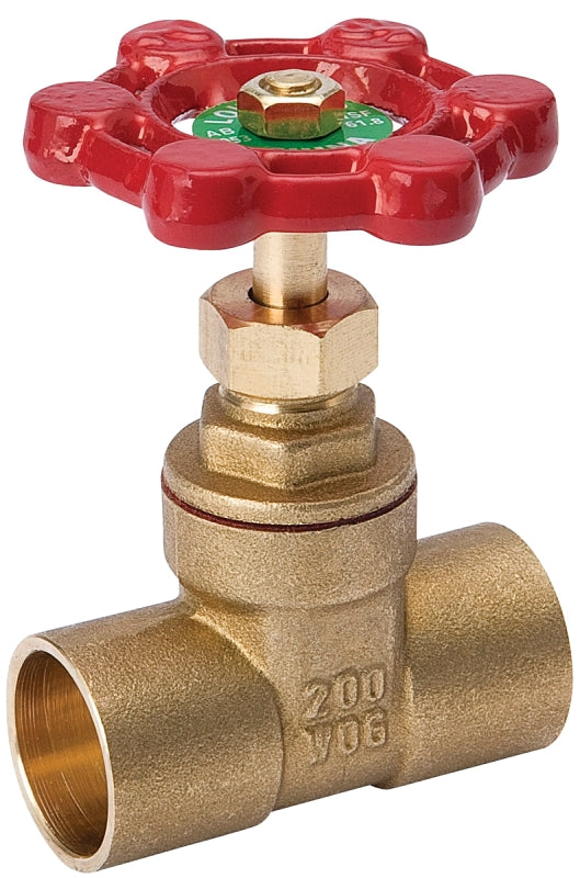 B & K INDUSTRIES B & K ProLine Series 100-454NL Gate Valve, 3/4 in Connection, Sweat, 200/125 psi Pressure, Brass Body PLUMBING, HEATING & VENTILATION B & K INDUSTRIES