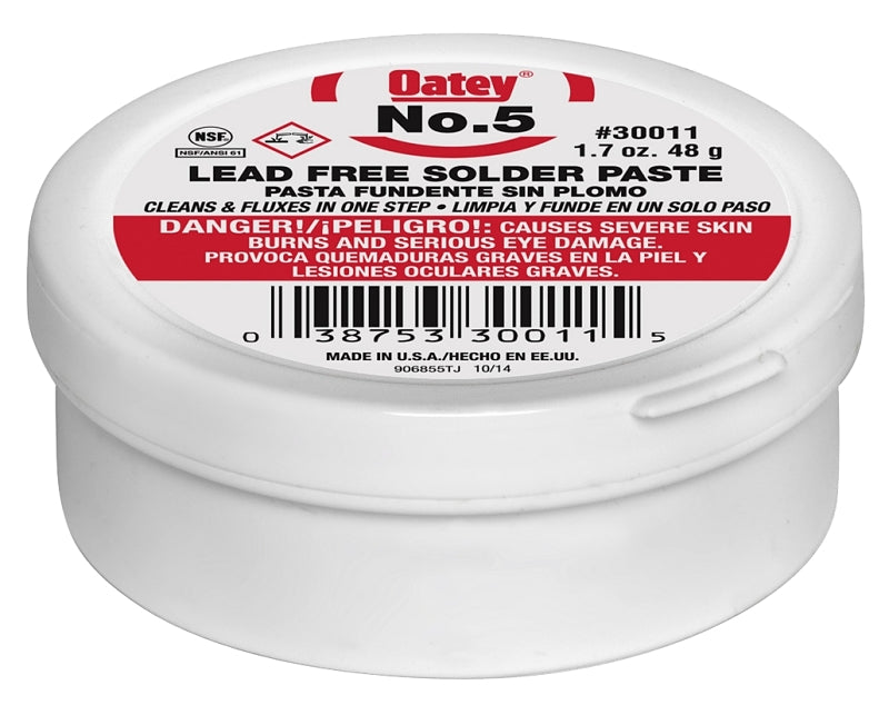OATEY Oatey 30011 Flux, 1.7 oz, Paste, Yellow PLUMBING, HEATING & VENTILATION OATEY