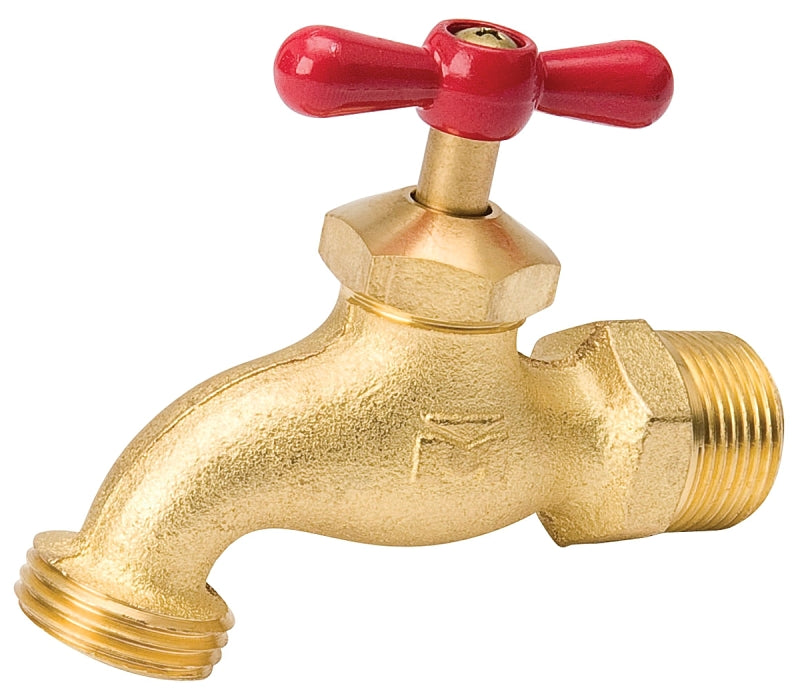 B & K INDUSTRIES B & K 103-014 Heavy-Duty Hose Bibb, 3/4 x 3/4 in Connection, MPT x Male Hose, 125 psi Pressure, Brass Body, Antique PLUMBING, HEATING & VENTILATION B & K INDUSTRIES