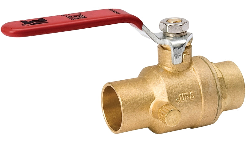 B & K INDUSTRIES Southland 107-555NL Ball Valve, 1 in Connection, Compression, 500 psi Pressure, Brass Body