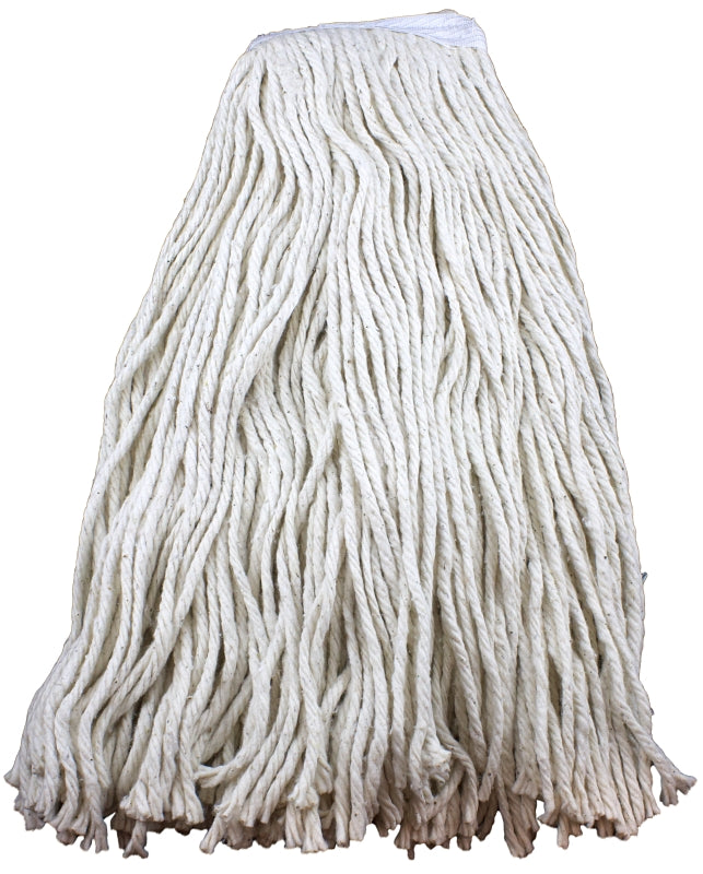 ZEPHYR MANUFACTURING Chickasaw 00353 Wet Mop Head, 10 oz Capacity, 1 in Headband, Cotton/Synthetic