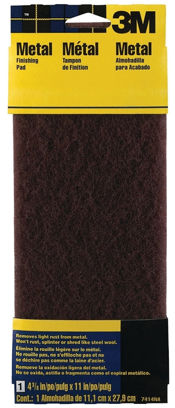 3M 3M 7414 Stripping Pad, Maroon, 11 in L, 4-3/8 in W, Medium TOOLS 3M