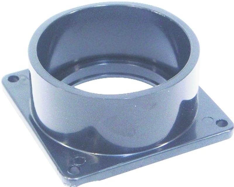 US HARDWARE US Hardware RV-702B Socket with Flange, 3 in ID, Slip x Female, ABS, Black