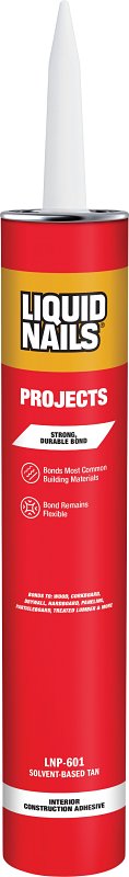 LIQUID NAILS Liquid Nails LNP-601 Project Construction Adhesive, Light Tan, 28 oz Cartridge