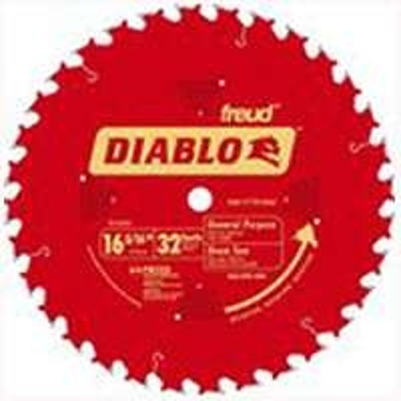 DIABLO Diablo D1632X Circular Saw Blade, 16-5/16 in Dia, 1 in Arbor, 32-Teeth, Carbide Cutting Edge TOOLS DIABLO