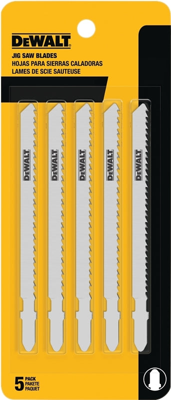 DEWALT DEWALT DW3753-5 Jig Saw Blade, 1/4 in W, 6 TPI