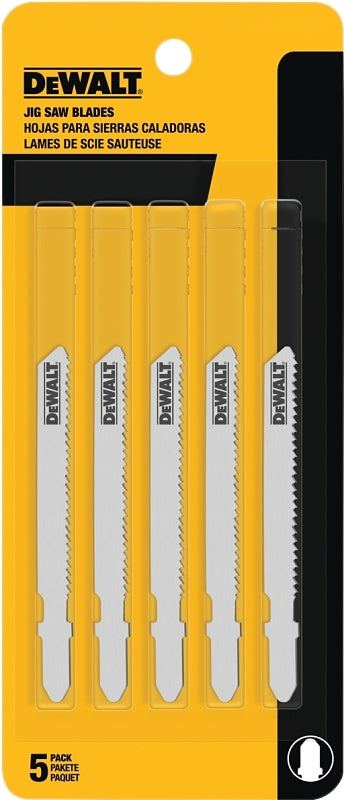 DEWALT DEWALT DW3776-5 Jig Saw Blade, 0.3 in W, 3 in L, 24 TPI