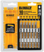 DEWALT DEWALT DW3741C Jig Saw Blade Kit, 10-Piece, HCS TOOLS DEWALT