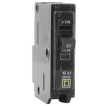 SQUARE D Square D QO QO120CP Mini Circuit Breaker, 20 A, 1-Pole, 120/240 VAC, 48 VDC, Fixed Trip, Plug ELECTRICAL SQUARE D