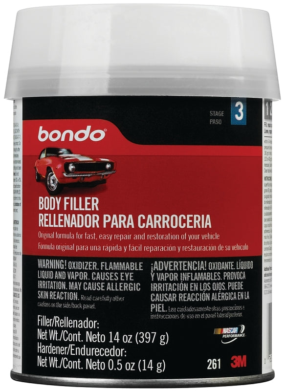 BONDO Bondo 261C Body Filler, 1 pt Can, Paste, Pungent Organic AUTOMOTIVE BONDO