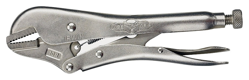 IRWIN Irwin Original 102L3 Locking Pliers, 10 in OAL, 1-3/4 in Jaw Opening, Plain Grip Handle, 5/8 in W Jaw, 1-15/64 in L Jaw