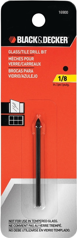 BLACK & DECKER Black+Decker 16900 Drill Bit, 1/8 in Dia, 2-1/4 in OAL, 1/8 in Dia Shank TOOLS BLACK & DECKER