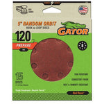 GATOR Gator 4141 Sanding Disc, 5 in Dia, 120 Grit, Fine, Aluminum Oxide Abrasive, Vented, 15/PK TOOLS GATOR