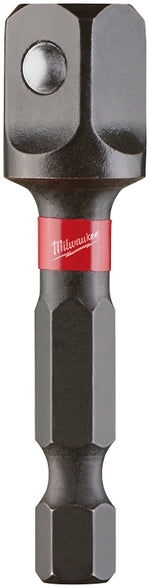 MILWAUKEE Milwaukee 48-32-5031 Socket Adapter, 3/8 in Drive, Hex, Square Drive, Steel, 2 in L TOOLS MILWAUKEE