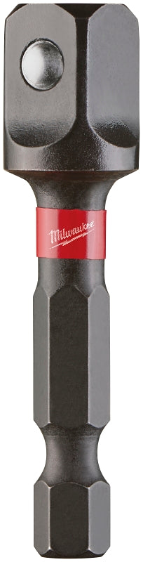 MILWAUKEE Milwaukee 48-32-5031 Socket Adapter, 3/8 in Drive, Hex, Square Drive, Steel, 2 in L TOOLS MILWAUKEE