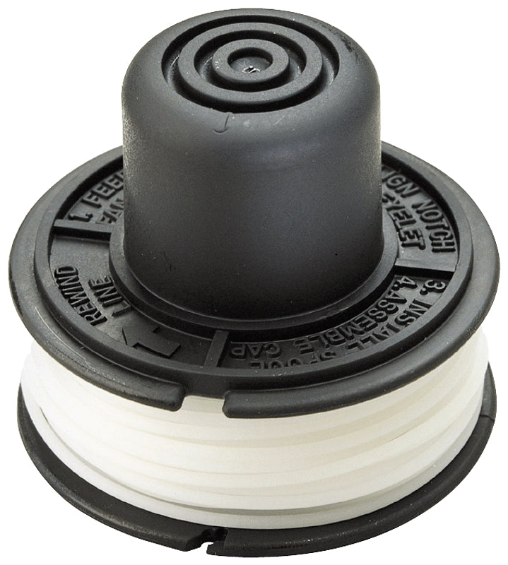 BLACK & DECKER LAWN Black+Decker RS-136 Bump Feed Spool, 0.065 in Dia, 20 ft L, Nylon, White