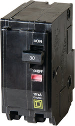 SQUARE D Square D QO QO230C Circuit Breaker, Mini, 30 A, 2 -Pole, 120/240 VAC, 48 VDC, Plug Mounting, Black ELECTRICAL SQUARE D