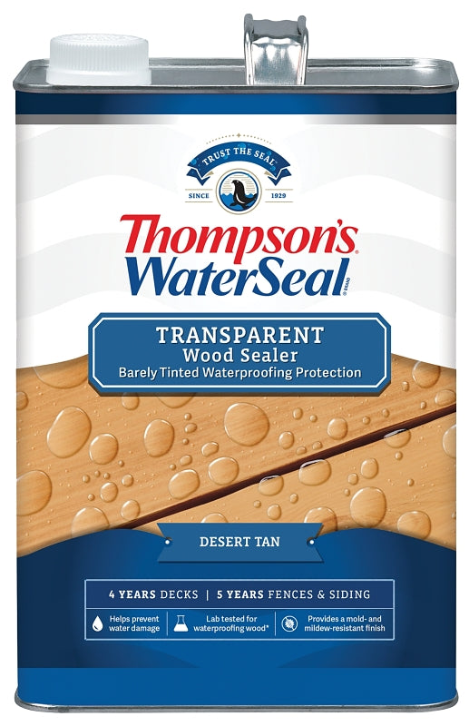 THOMPSONS Thompson's WaterSeal TH.091701-16 Wood Sealer, Transparent, Desert Tan, 1 gal PAINT THOMPSONS