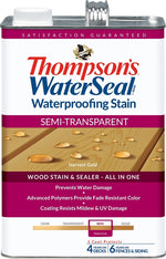 THOMPSON'S WATERSEAL Thompson's WaterSeal TH.092201-16 Wood Sealer, Semi-Transparent, Liquid, Harvest Gold, 1 gal PAINT THOMPSON'S WATERSEAL