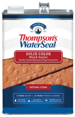THOMPSON'S WATERSEAL Thompson's WaterSeal TH.093601-16 Wood Sealer, Solid, Liquid, Natural Cedar, 1 gal PAINT THOMPSON'S WATERSEAL