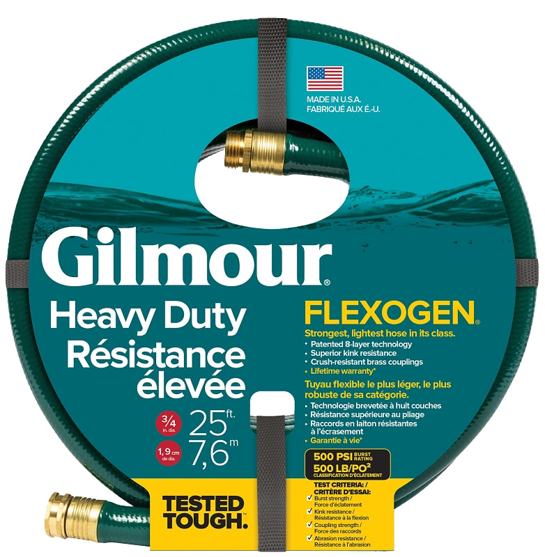 GILMOUR MFG Gilmour 834251-1001 Flexogen Garden Hose, 3/4 in, 25 ft L, Metal/Rubber, Green