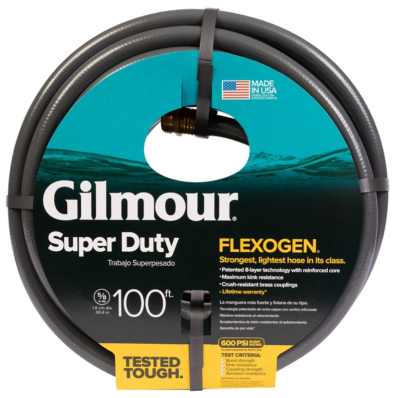GILMOUR MFG Gilmour 874001-1001 Garden Hose, 100 ft L, Gray LAWN & GARDEN GILMOUR MFG
