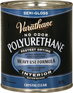 VARATHANE Rust-Oleum 200141H Polyurethane, Semi-Gloss, Liquid, Crystal Clear, 1 qt, Can PAINT VARATHANE
