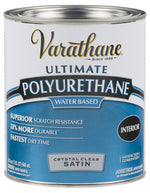 VARATHANE Rust-Oleum 200241H Polyurethane, Liquid, Crystal Clear, 1 qt, Can PAINT VARATHANE