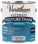 VARATHANE Rust-Oleum 200231 Polyurethane, Liquid, Crystal Clear, 1 gal, Can PAINT VARATHANE