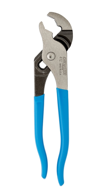 CHANNELLOCK Channellock 412 Tongue and Groove Plier, 6-1/2 in OAL, 0.94 in Jaw Opening, Blue Handle, Cushion-Grip Handle