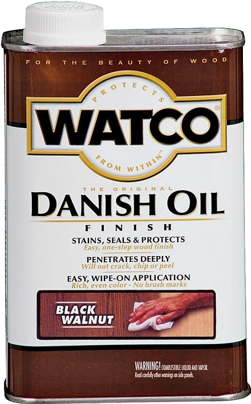 WATCO WATCO 65351 Danish Oil, Black/Walnut, Liquid, 1 pt Can