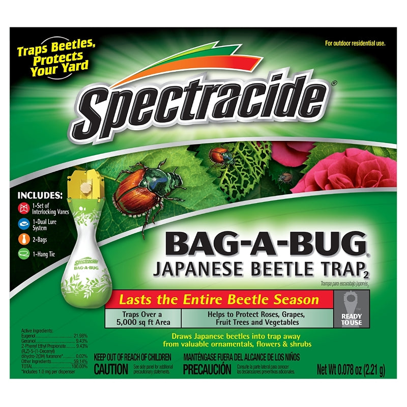SPECTRACIDE Spectracide 56901 Japanese Beetle Trap, Solid, Floral, Yellow LAWN & GARDEN SPECTRACIDE