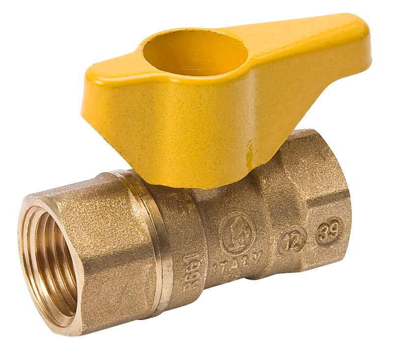 B & K INDUSTRIES B & K 110-225 Gas Ball Valve, 1 in Connection, FPT, 200 psi Pressure, Brass Body PLUMBING, HEATING & VENTILATION B & K INDUSTRIES