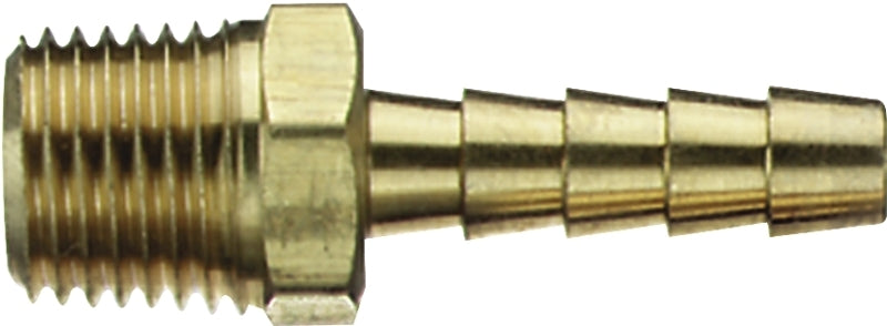 TRU-FLATE Tru-Flate 21-147 Air Hose Fitting, 3/8 in, MNPT x Barb, Brass