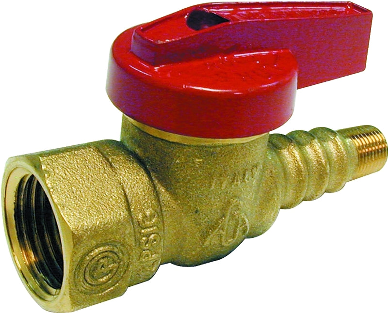 B & K INDUSTRIES B & K 115-503 Gas Ball Valve, 1/2 in Connection, FPT x TX Pattern, 200 psi Pressure, Manual Actuator, Brass Body, Chrome PLUMBING, HEATING & VENTILATION B & K INDUSTRIES