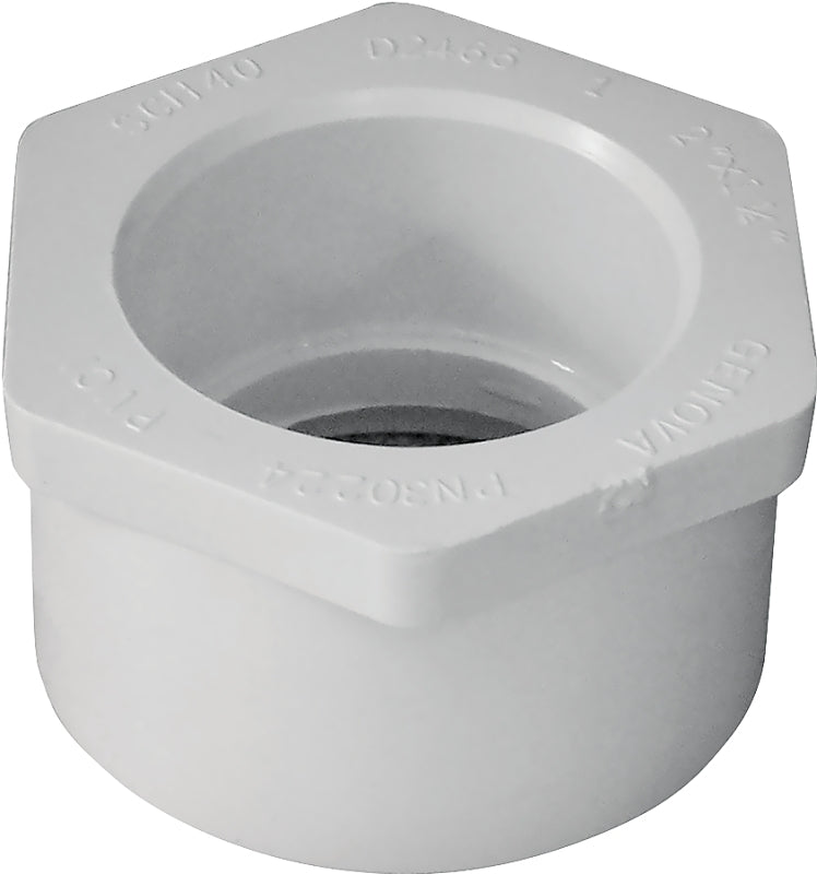 IPEX IPEX 435660 Reducing Bushing, 2 x 1-1/4 in, Spigot x Socket, White, SCH 40 Schedule, 150 psi Pressure LAWN & GARDEN IPEX