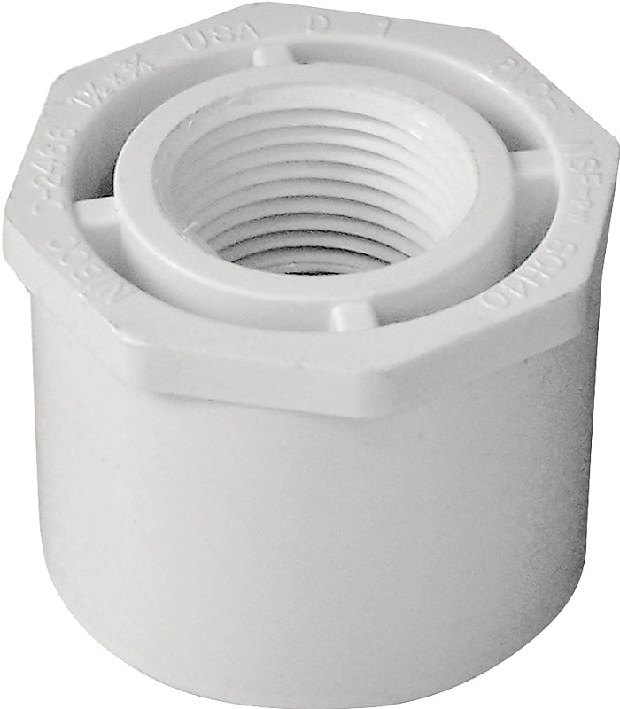 IPEX IPEX 435730 Reducing Bushing, 1-1/2 x 3/4 in, Spigot x FPT, White, SCH 40 Schedule, 150 psi Pressure LAWN & GARDEN IPEX
