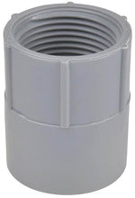CARLON Carlon E942DR-CTN Conduit Adapter, 1/2 in Female, 1-7/64 in Dia, 1-9/16 in L, PVC, Gray ELECTRICAL CARLON
