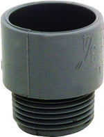 CARLON Carlon E943E-CTN Terminal Adapter, 3/4 in MPT x Socket, 1.29 in Dia, 1.47 in L, PVC, Gray ELECTRICAL CARLON