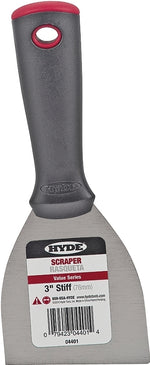 HYDE Hyde Value Series 04401 Paint Scraper, 3 in W Blade, 1-Edge Blade, HCS Blade, Polypropylene Handle, Ergonomic Handle PAINT HYDE